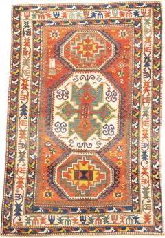 Antique Caucasian Kazak Rug 5 7 x 8 0  - 4318886