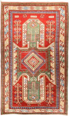 Antique Caucasian Kazak Rug 5 8 x 9 10  - 4297369