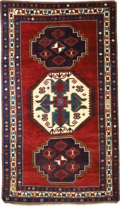 Antique Caucasian Kazak Rug 59 x 100  - 4277302