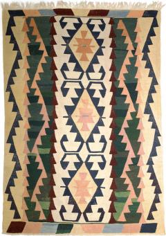 Antique Caucasian Kilim Rug 6 4 x 8 3  - 4591755