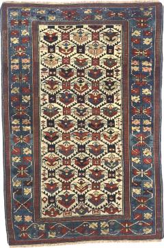 Antique Caucasian Kuba Rug 34 x 50  - 4269295