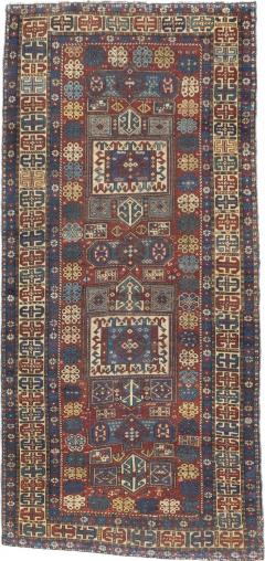 Antique Caucasian Kuba Rug 37 x 77  - 4269269