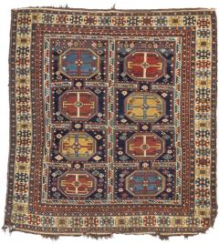 Antique Caucasian Kuba Rug 4 4 x 5 0  - 4406149
