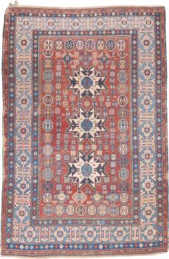 Antique Caucasian Lezgi Rug 4 2 x 6 4  - 4327791