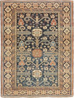 Antique Caucasian Perpedil Rug 3 1 x 3 11  - 4458640