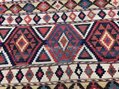 Antique Caucasian Shirvan Kilim 410 x 92 C 1880 - 3971578