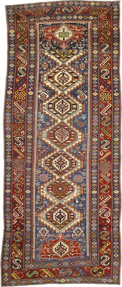 Antique Caucasian Shirvan Rug 3 9 x 8 11  - 4327792