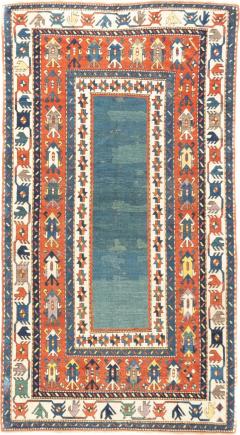 Antique Caucasian Talish Rug 44 x 80  - 4355746