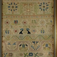 Antique Charles II Band Sampler 1672 by E Y - 4598032