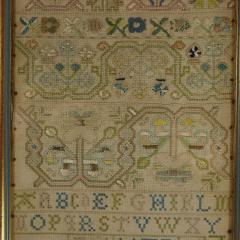 Antique Charles II Band Sampler 1672 by E Y - 4598033