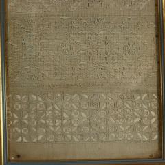 Antique Charles II Band Sampler 1672 by E Y - 4598036