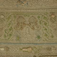 Antique Charles II Band Sampler 1672 by E Y - 4598038