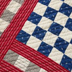 Antique Checkerboard Quilt circa 1900 - 4035079