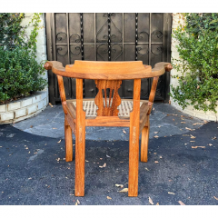 Antique Child s Italian Cane Seat Corner Arm Chair - 2829943