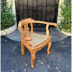 Antique Child s Italian Cane Seat Corner Arm Chair - 2829951