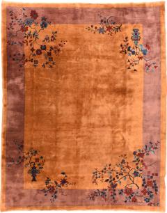 Antique Chinese Art Deco Rug 8 10 x 11 5  - 4538772