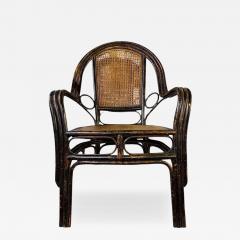 Antique Chinese Bamboo Wicker Armchairs 1 of 2 - 4439580