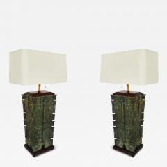 Antique Chinese Bronze Vessels Mounted as Lamps a Pair - 3527589