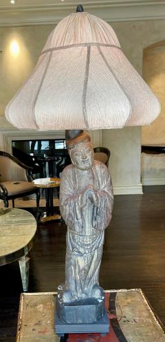 Antique Chinese Carved Buddha Sculpture Now a Designer Lamp - 2839209