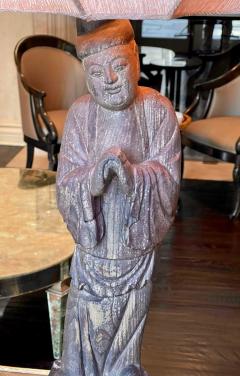Antique Chinese Carved Buddha Sculpture Now a Designer Lamp - 2839220