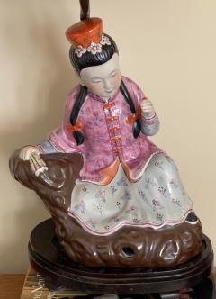 Antique Chinese Ching Dynasty Seated Famille Rose Figurines Now Designer - 2839221