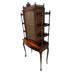 Antique Chinese Chippendale Whatnot Vitrine Cabinet - 4247309