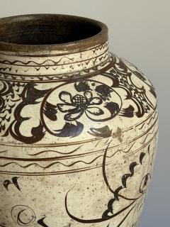 Antique Chinese Cizhou Style Pottery Jar Ming Dynasty Period - 4602128