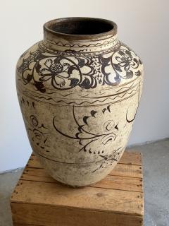 Antique Chinese Cizhou Style Pottery Jar Ming Dynasty Period - 4602129