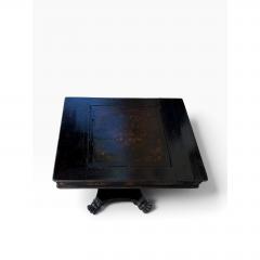 Antique Chinese Export Regency Black Chinoiserie Game Table - 4795082