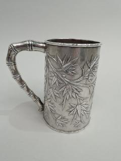 Antique Chinese Export Silver Bamboo Mug - 3754129