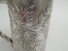 Antique Chinese Export Silver Bamboo Mug - 3754130