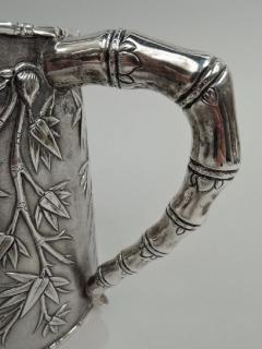 Antique Chinese Export Silver Bamboo Mug - 3754131