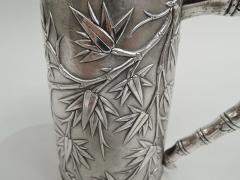 Antique Chinese Export Silver Bamboo Mug - 3754133