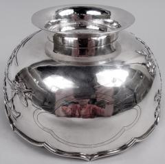 Antique Chinese Export Silver Blossom Butterfly Bowl - 4337671