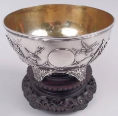 Antique Chinese Export Silver Blossoming Branch Bowl - 4533521