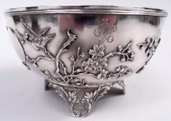 Antique Chinese Export Silver Blossoming Branch Bowl - 4533523