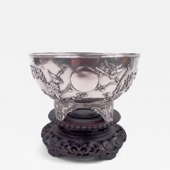 Antique Chinese Export Silver Blossoming Branch Bowl - 4534075