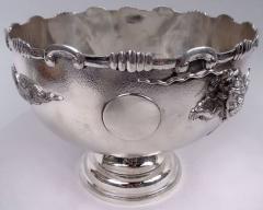 Antique Chinese Export Silver Dragon Centerpiece Bowl on Stand - 3987400