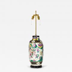 Antique Chinese Famille Rose Procession Scene Design Porcelain Vase Table Lamp - 4193767