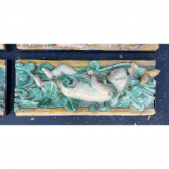 Antique Chinese Figural Architectural Tiles Set of 4 - 2869876