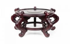 Antique Chinese Mahogany Flower Vase Base Stand - 4519649