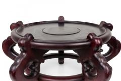 Antique Chinese Mahogany Flower Vase Base Stand - 4519650