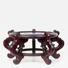 Antique Chinese Mahogany Flower Vase Base Stand - 4522532