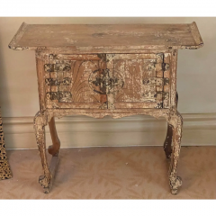Antique Chinese Ming Style Side Table With Crackle Finish - 2910019