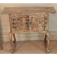 Antique Chinese Ming Style Side Table With Crackle Finish - 2910035