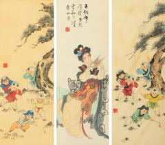 Antique Chinese Paintings on Silk - 1873578