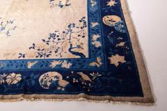 Antique Chinese Peking blue carpet Hand knotted - 3690772