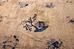 Antique Chinese Peking blue carpet Hand knotted - 3690873