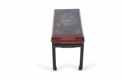 Antique Chinese Red And Brown Wooden Storage Bench  - 3171687