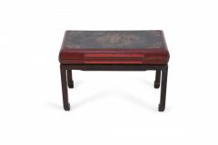 Antique Chinese Red And Brown Wooden Storage Bench  - 3171690